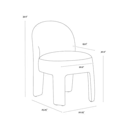 Myrtle Performance Fabric Dining Chair - LOOMLAN - SUNPAN - Dining Chairs