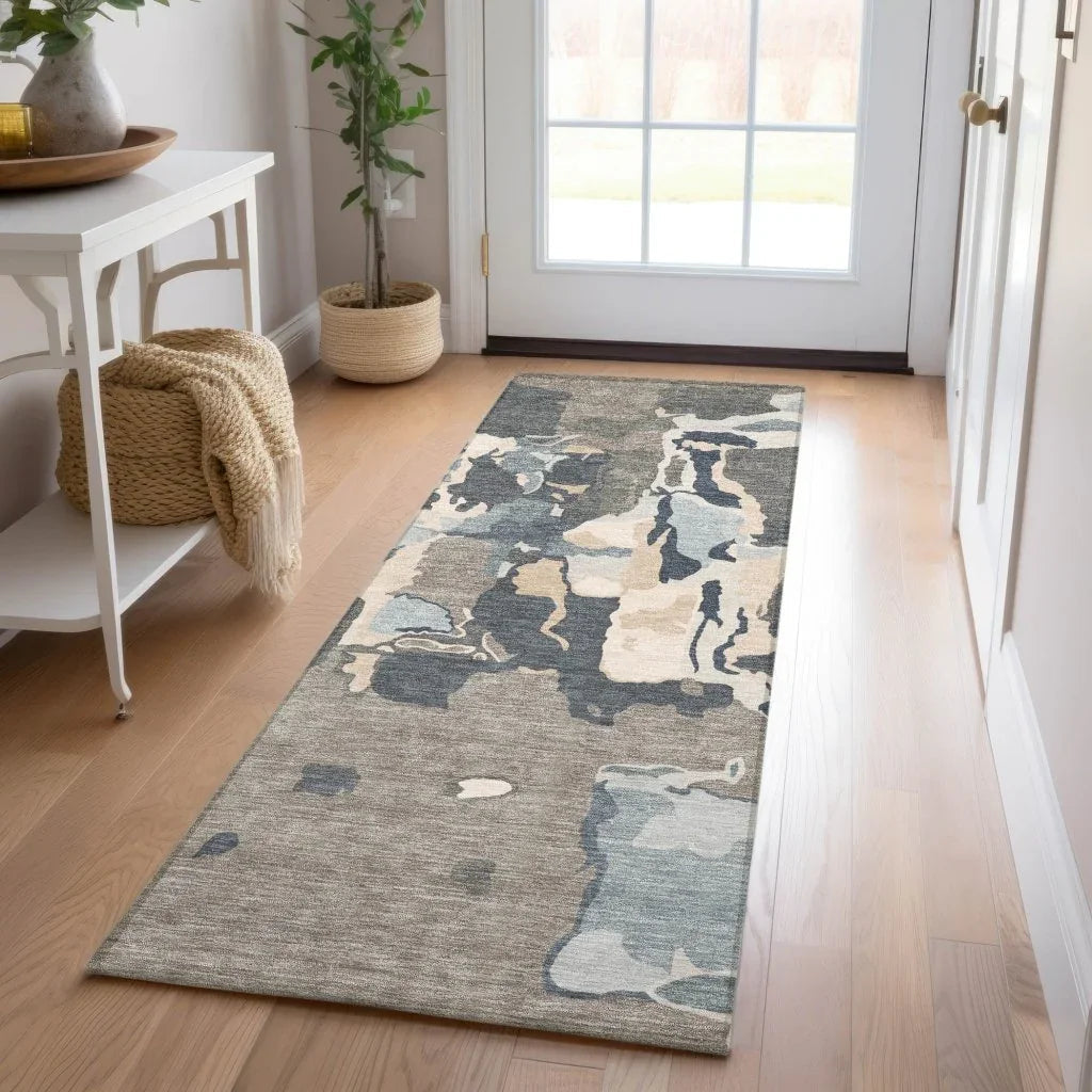Mysa Brown Washable Indoor-Outdoor Rug-Outdoor Rugs-LOOMLAN Rugs-LOOMLAN