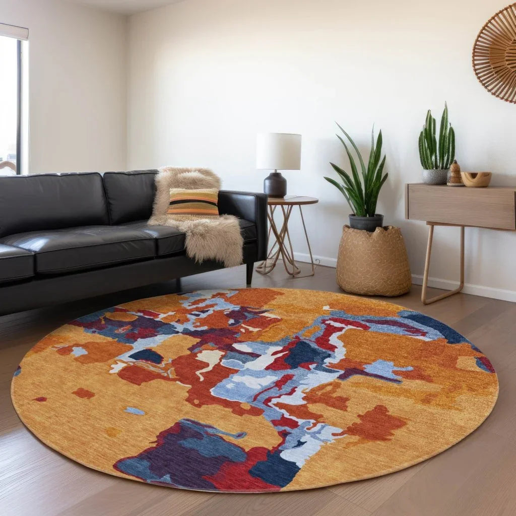 Mysa Copper Washable Indoor-Outdoor Rug-Outdoor Rugs-LOOMLAN Rugs-LOOMLAN