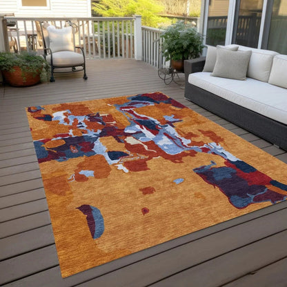 Mysa Copper Washable Indoor-Outdoor Rug-Outdoor Rugs-LOOMLAN Rugs-LOOMLAN