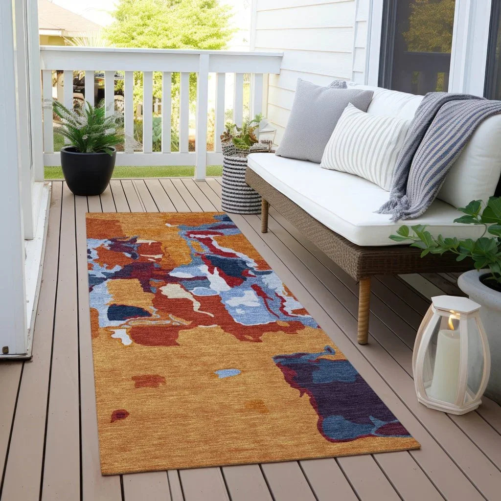 Mysa Copper Washable Indoor-Outdoor Rug-Outdoor Rugs-LOOMLAN Rugs-LOOMLAN