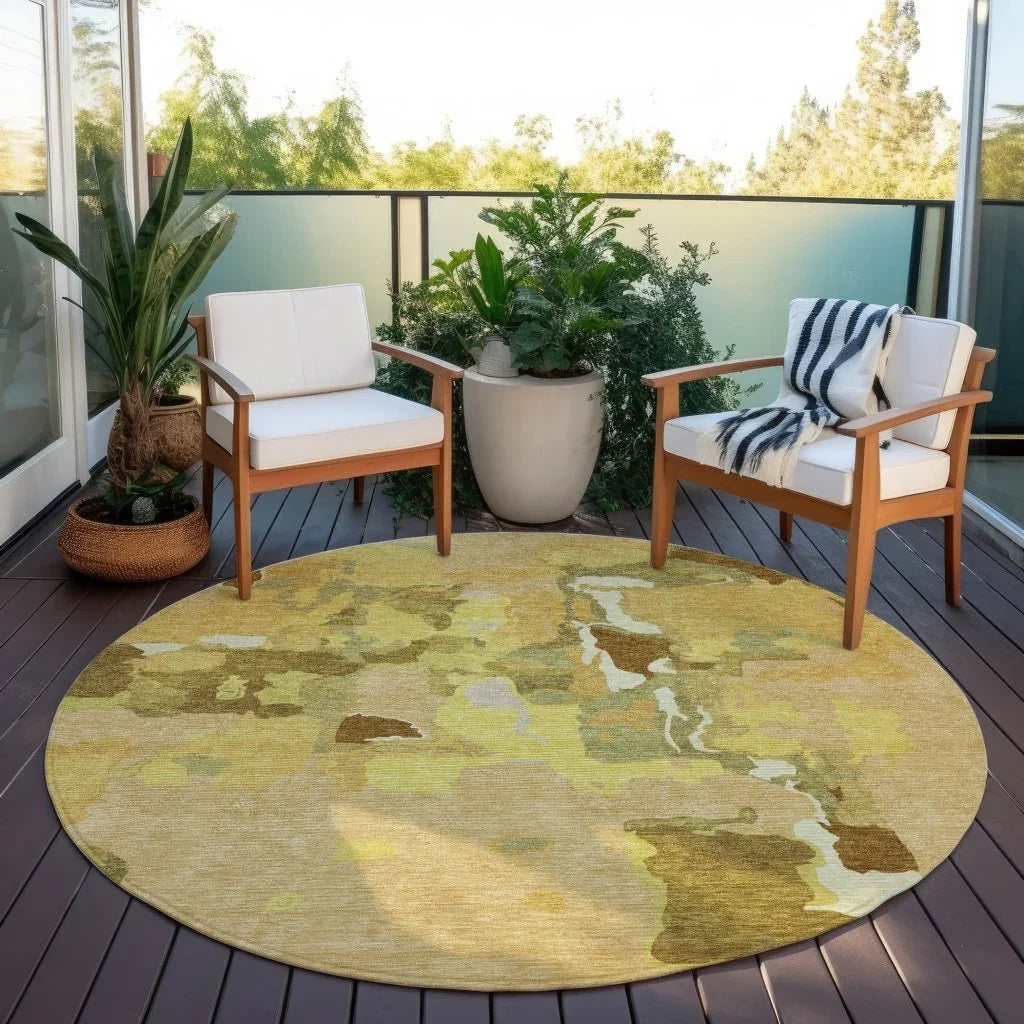 Mysa Gold Washable Indoor-Outdoor Rug-Outdoor Rugs-LOOMLAN Rugs-LOOMLAN