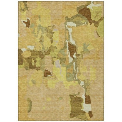 Mysa Gold Washable Indoor-Outdoor Rug-Outdoor Rugs-LOOMLAN Rugs-2'6" x 3'10"-LOOMLAN