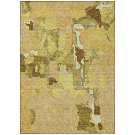 Mysa Gold Washable Indoor-Outdoor Rug-Outdoor Rugs-LOOMLAN Rugs-2'6" x 3'10"-LOOMLAN