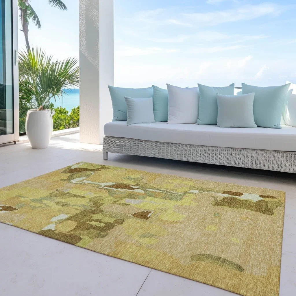 Mysa Gold Washable Indoor-Outdoor Rug-Outdoor Rugs-LOOMLAN Rugs-LOOMLAN
