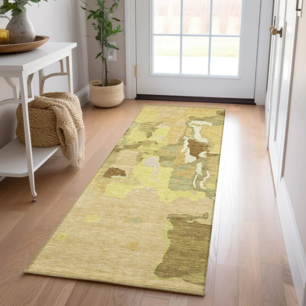 Mysa Gold Washable Indoor-Outdoor Rug-Outdoor Rugs-LOOMLAN Rugs-LOOMLAN