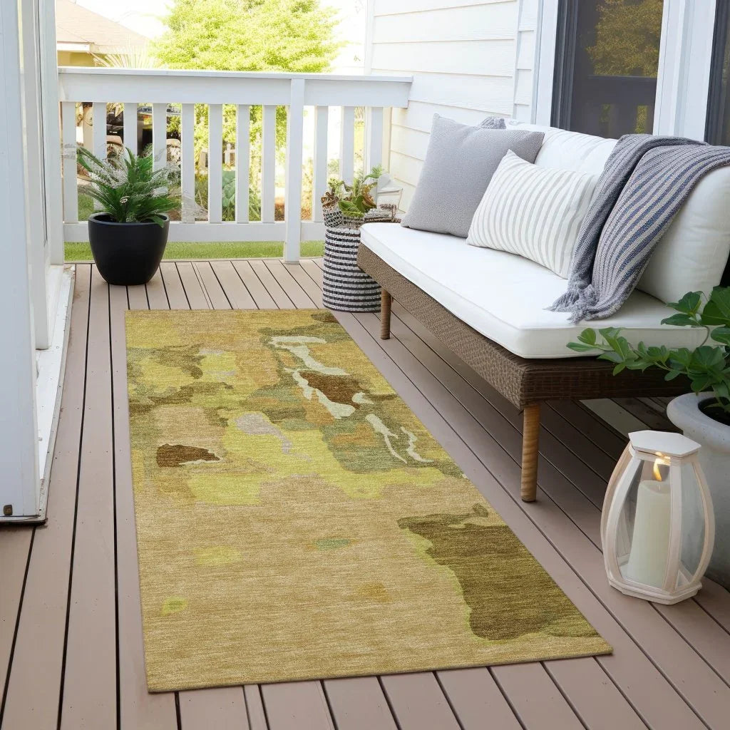 Mysa Gold Washable Indoor-Outdoor Rug-Outdoor Rugs-LOOMLAN Rugs-LOOMLAN