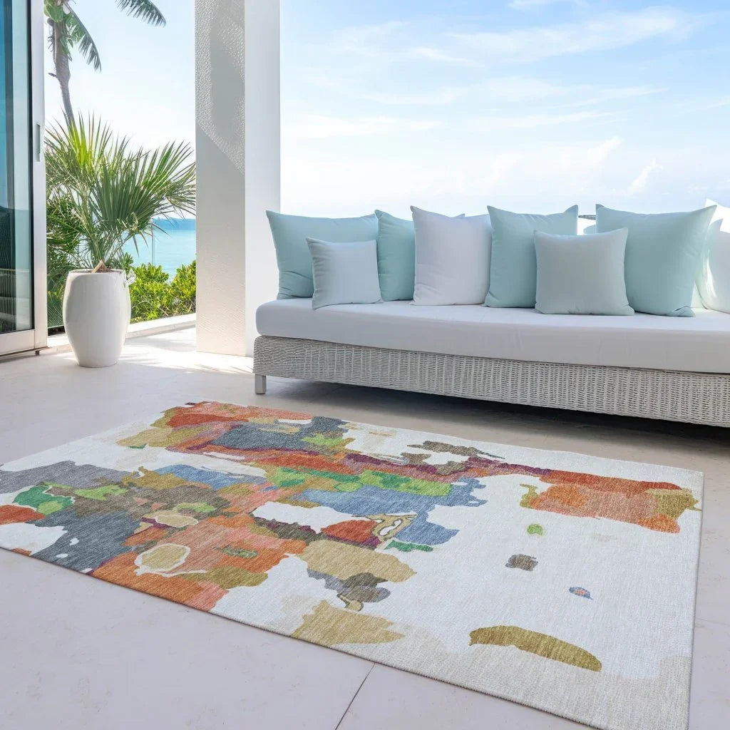 Mysa Ivory Washable Indoor-Outdoor Rug-Outdoor Rugs-LOOMLAN Rugs-LOOMLAN