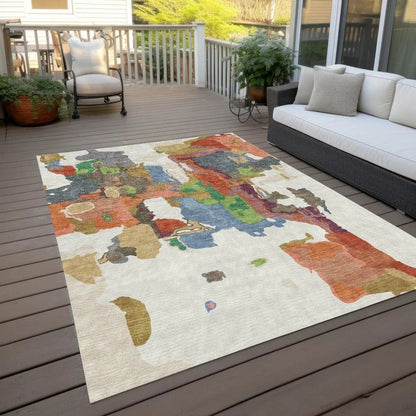 Mysa Ivory Washable Indoor-Outdoor Rug-Outdoor Rugs-LOOMLAN Rugs-LOOMLAN