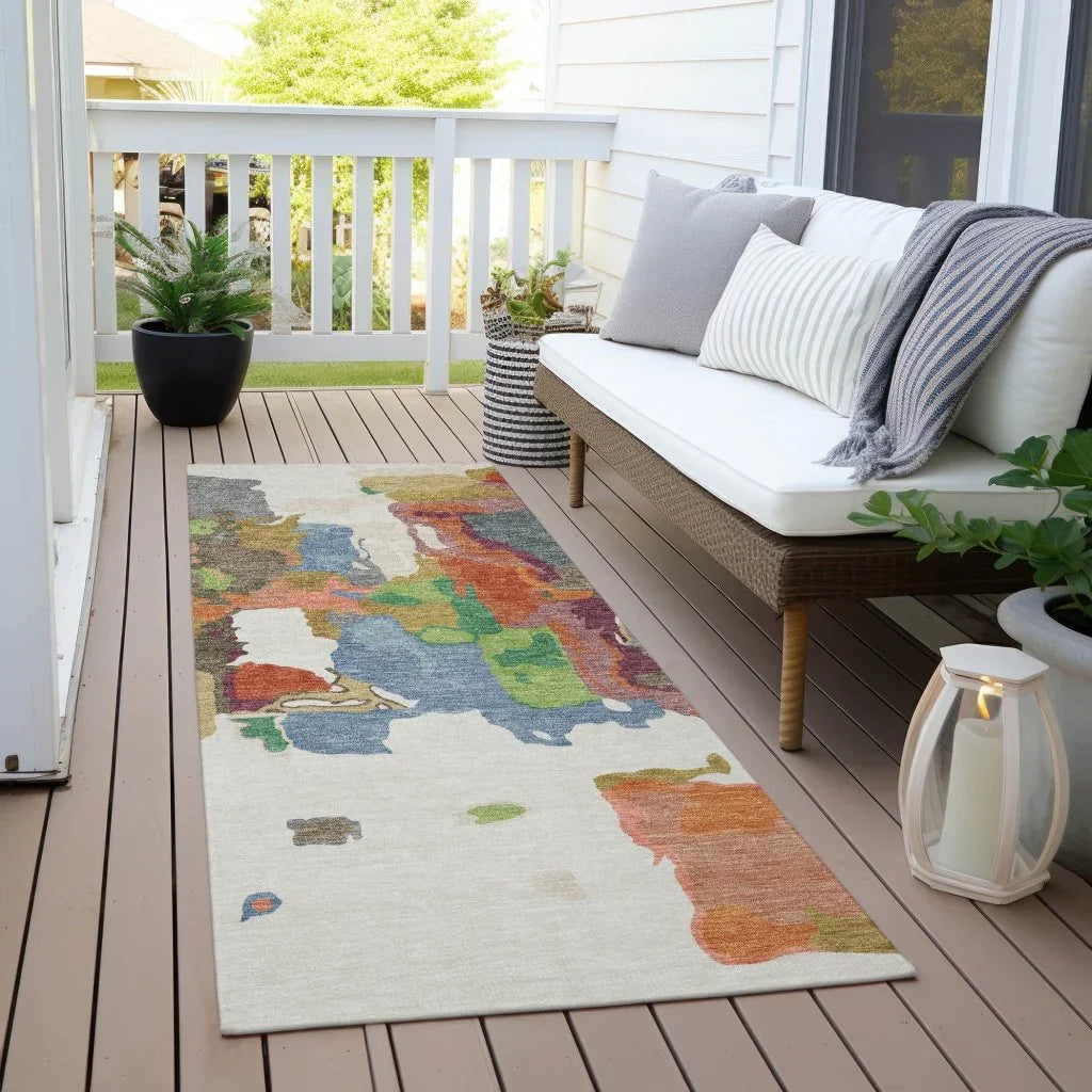 Mysa Ivory Washable Indoor-Outdoor Rug-Outdoor Rugs-LOOMLAN Rugs-LOOMLAN