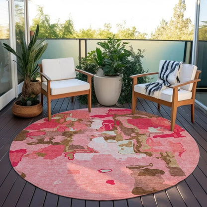 Mysa Orange Washable Indoor-Outdoor Rug-Outdoor Rugs-LOOMLAN Rugs-LOOMLAN