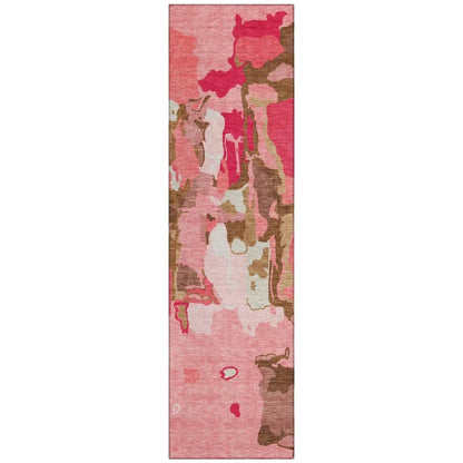 Mysa Orange Washable Indoor-Outdoor Rug-Outdoor Rugs-LOOMLAN Rugs-2'3" x 7'6"-LOOMLAN