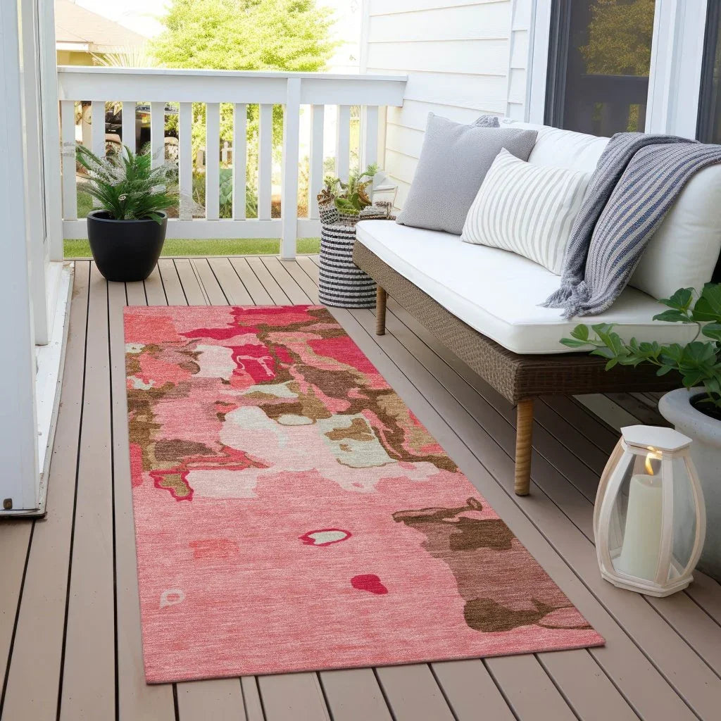 Mysa Orange Washable Indoor-Outdoor Rug-Outdoor Rugs-LOOMLAN Rugs-LOOMLAN