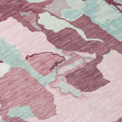 Mysa Pink Washable Indoor-Outdoor Rug-Outdoor Rugs-LOOMLAN Rugs-LOOMLAN