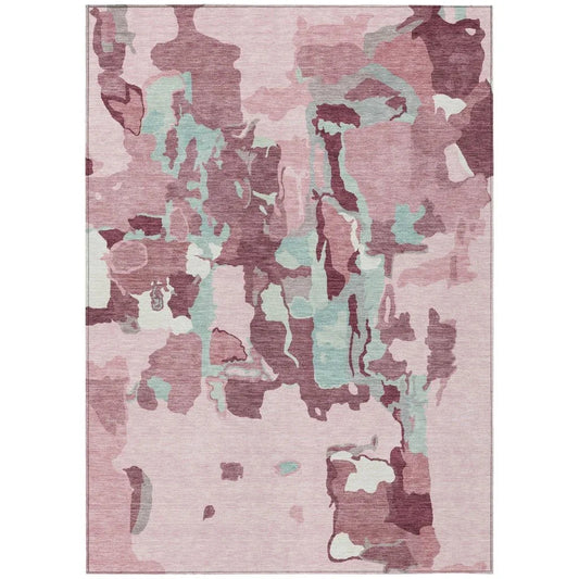 Mysa Pink Washable Indoor-Outdoor Rug-Outdoor Rugs-LOOMLAN Rugs-2'6" x 3'10"-LOOMLAN