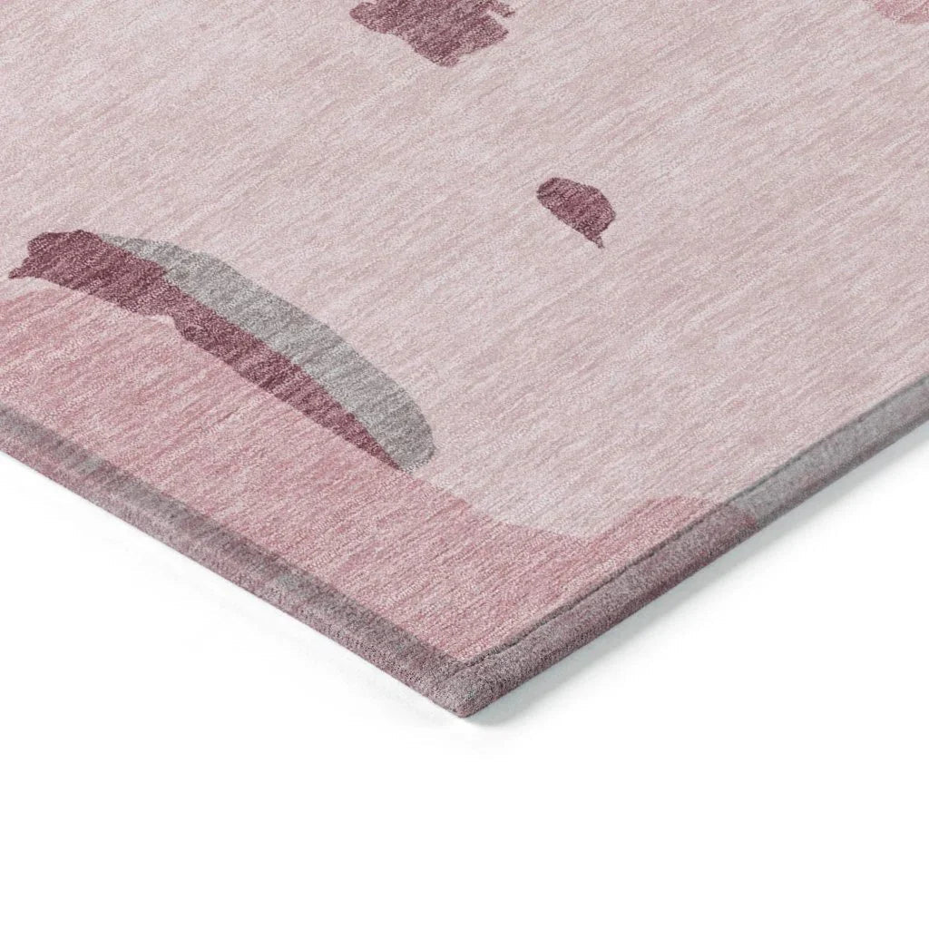 Mysa Pink Washable Indoor-Outdoor Rug-Outdoor Rugs-LOOMLAN Rugs-LOOMLAN