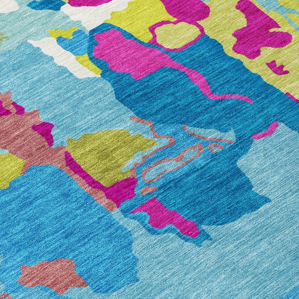 Mysa Teal Washable Indoor-Outdoor Rug-Outdoor Rugs-LOOMLAN Rugs-LOOMLAN