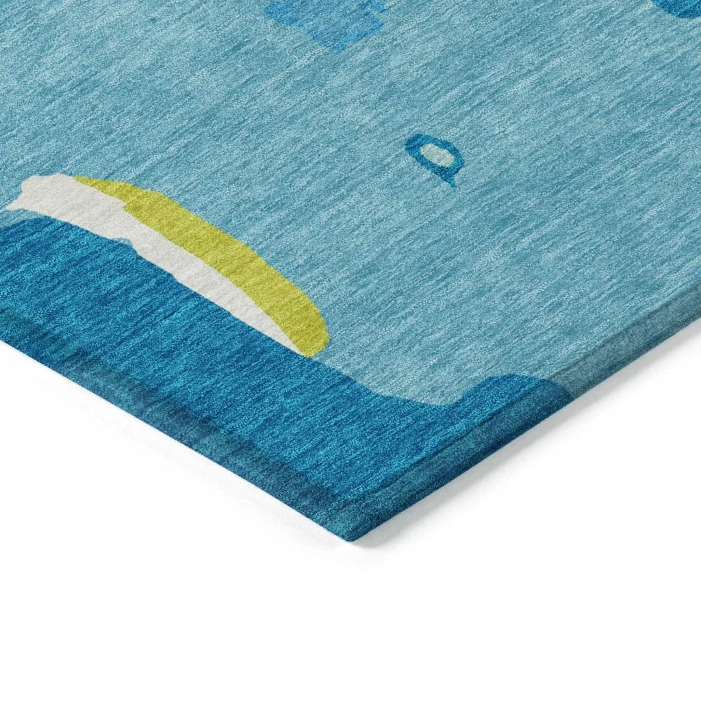 Mysa Teal Washable Indoor-Outdoor Rug-Outdoor Rugs-LOOMLAN Rugs-LOOMLAN