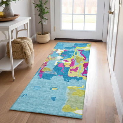 Mysa Teal Washable Indoor-Outdoor Rug-Outdoor Rugs-LOOMLAN Rugs-LOOMLAN