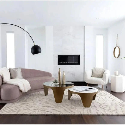 Mysaria Nesting Coffee Tables 2PC Marble & Glass - LOOMLAN - SUNPAN - Coffee Tables