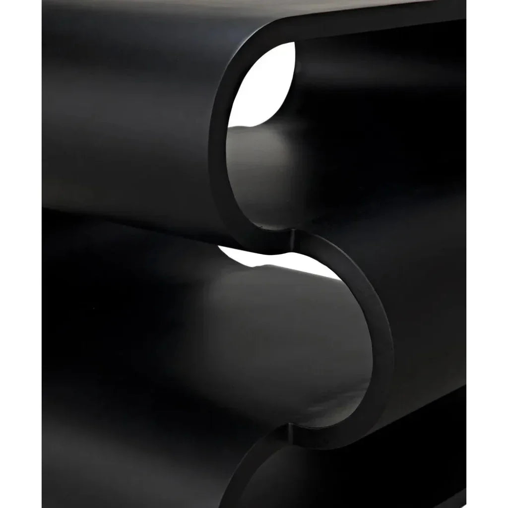 Nada Side Table, Black Steel - LOOMLAN - Noir - Side Tables