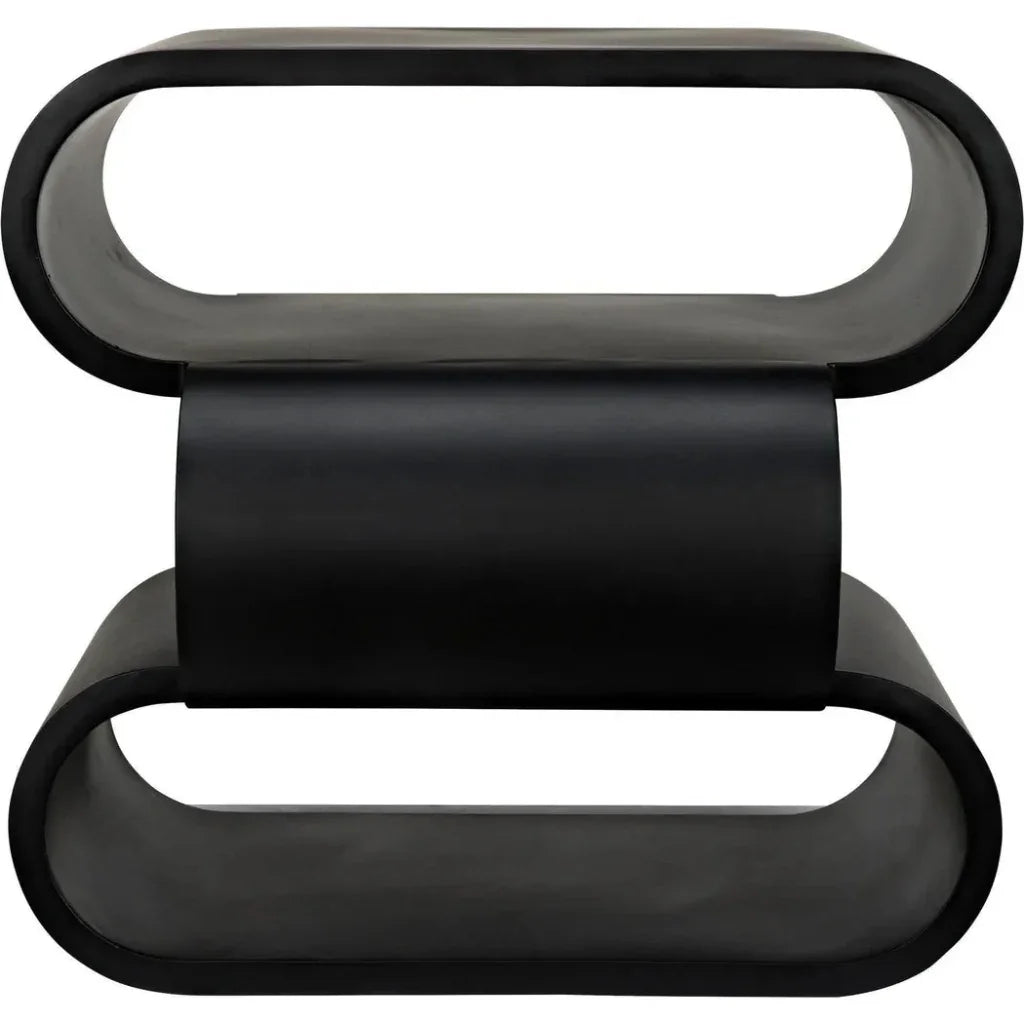 Nada Side Table, Black Steel - LOOMLAN - Noir - Side Tables