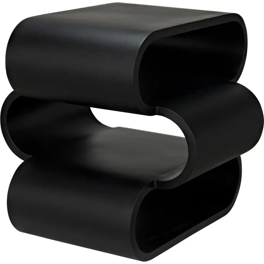 Nada Side Table, Black Steel - LOOMLAN - Noir - Side Tables