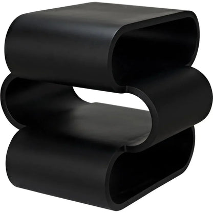 Nada Side Table, Black Steel - LOOMLAN - Noir - Side Tables