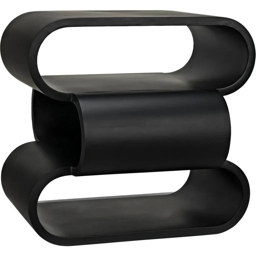 Nada Side Table, Black Steel - LOOMLAN - Noir - Side Tables