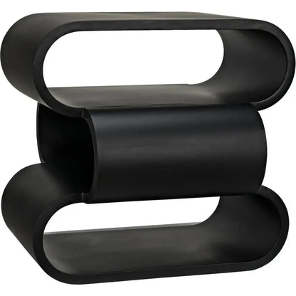 Nada Side Table, Black Steel - LOOMLAN - Noir - Side Tables