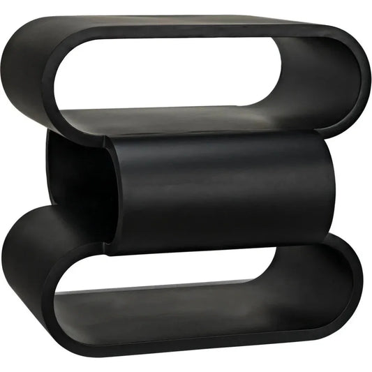 Nada Side Table, Black Steel - LOOMLAN - Noir - Side Tables