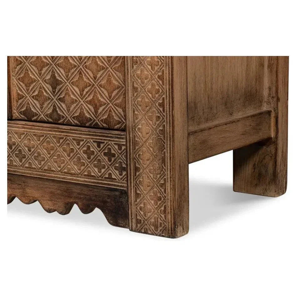 Nader Persian Burnt Brown Sideboard - LOOMLAN - Sarreid - Sideboards