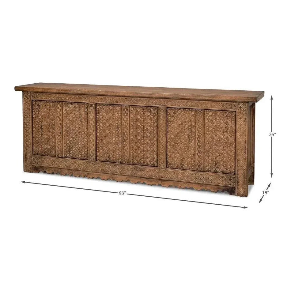 Nader Persian Burnt Brown Sideboard - LOOMLAN - Sarreid - Sideboards