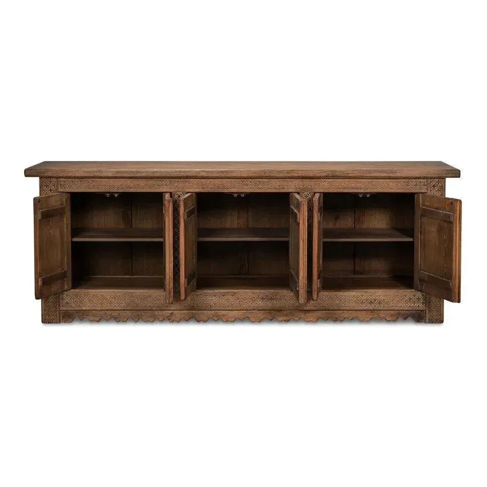 Nader Persian Burnt Brown Sideboard - LOOMLAN - Sarreid - Sideboards