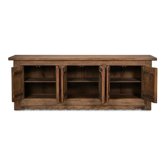 Nader Persian Burnt Brown Sideboard - LOOMLAN - Sarreid - Sideboards