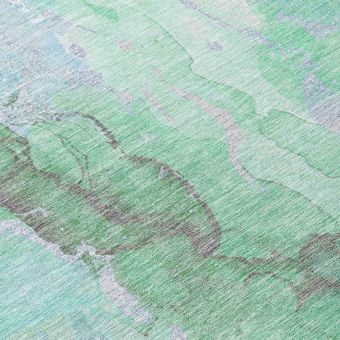 Naelain Blue Washable Indoor-Outdoor Rug