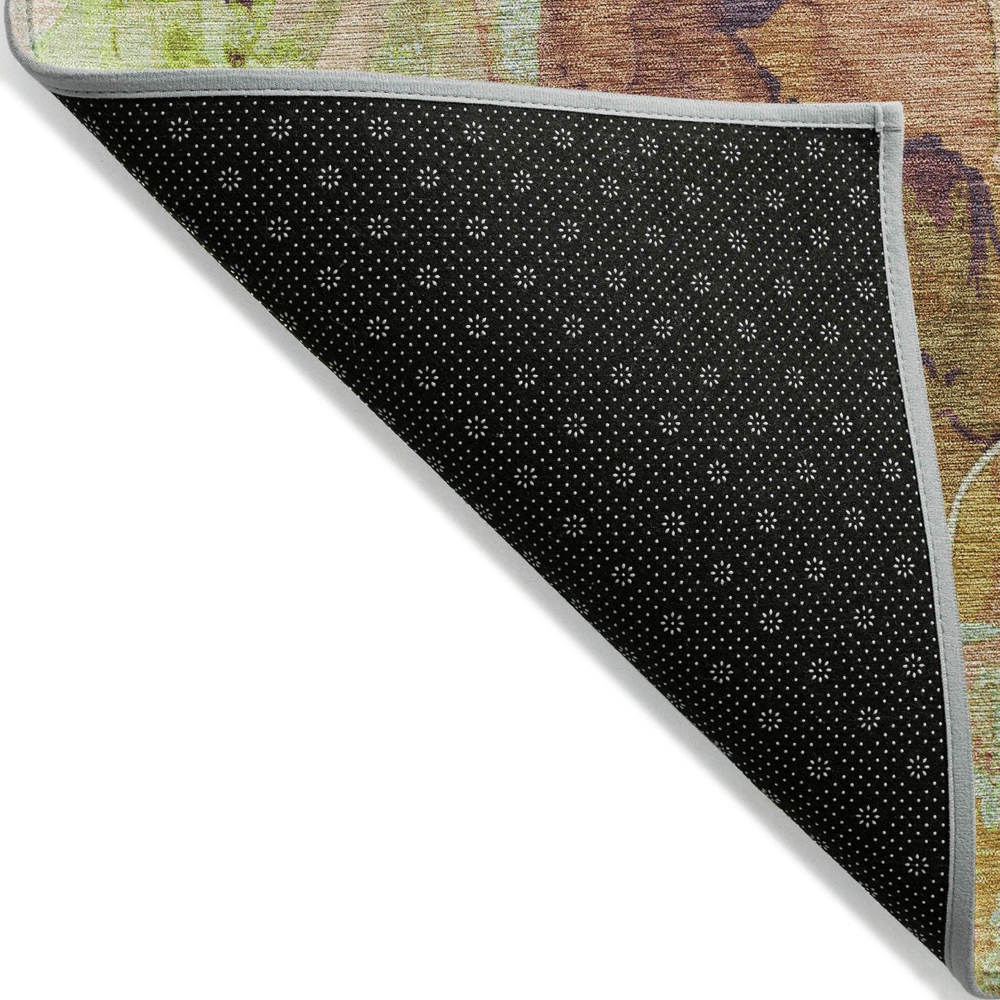 Naelain Brown Washable Indoor-Outdoor Rug