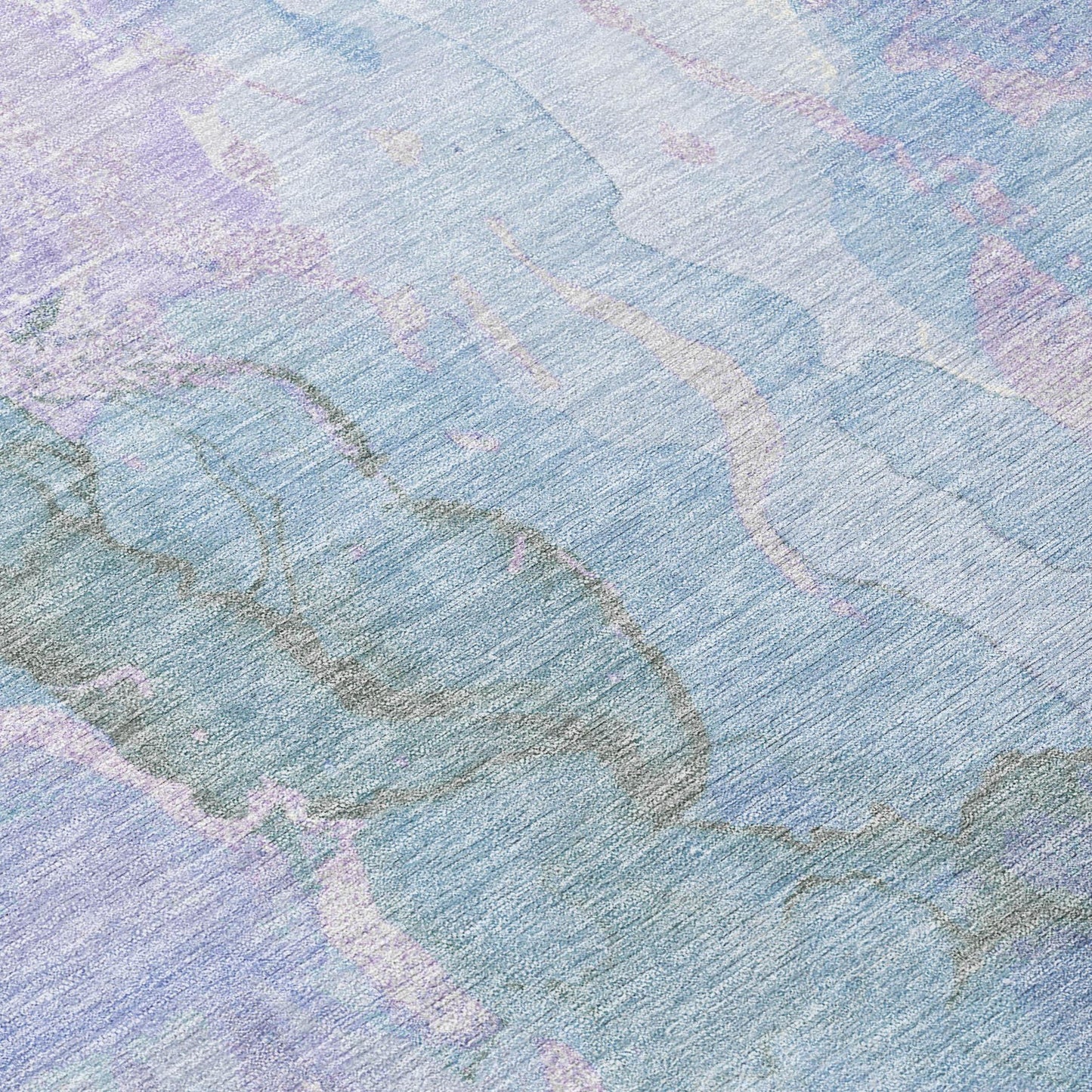 Naelain Purple Washable Indoor-Outdoor Rug