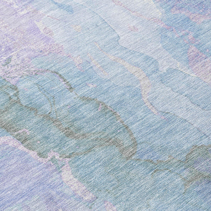 Naelain Purple Washable Indoor-Outdoor Rug