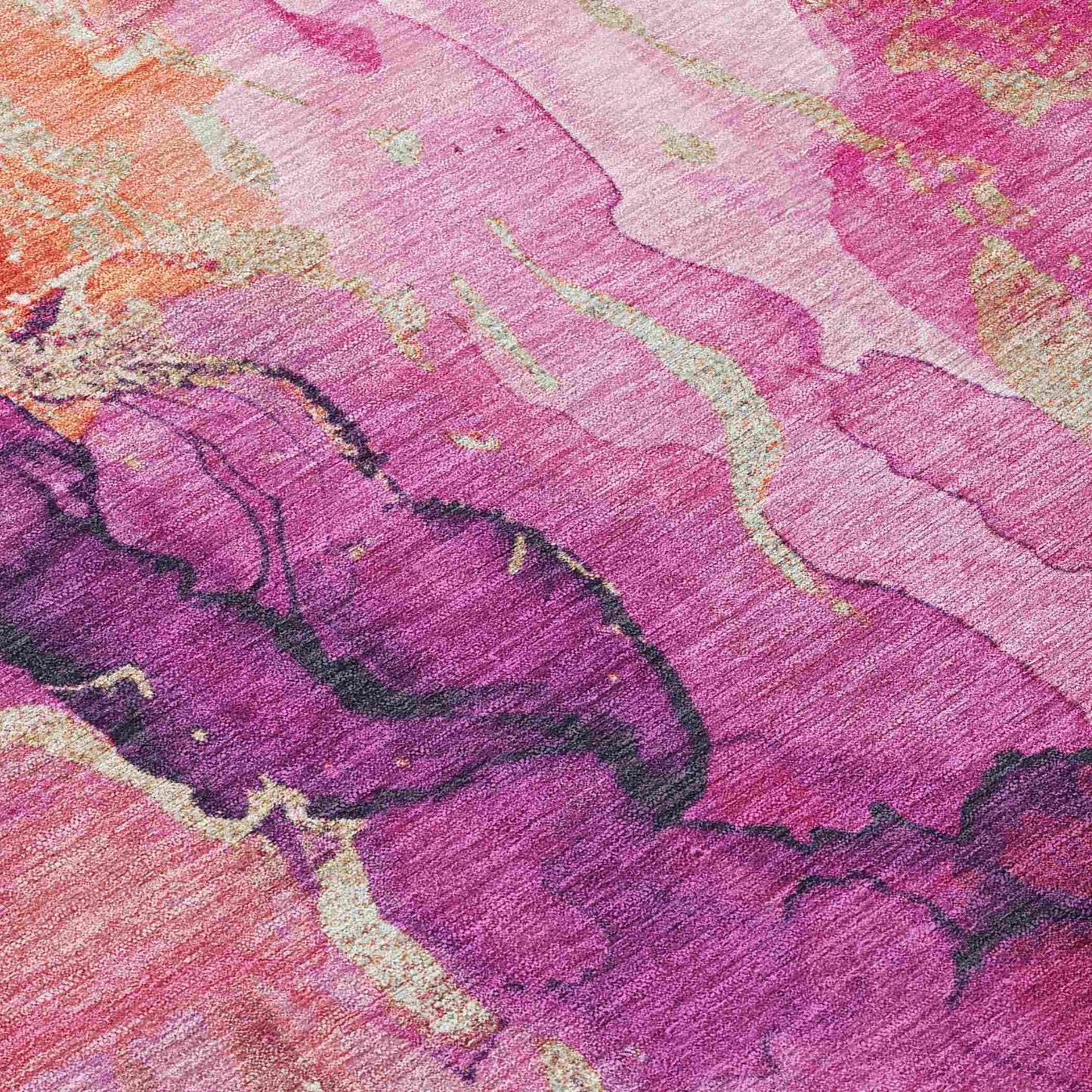 Naelain Red Washable Indoor-Outdoor Rug