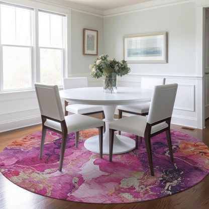 Naelain Red Washable Indoor-Outdoor Rug