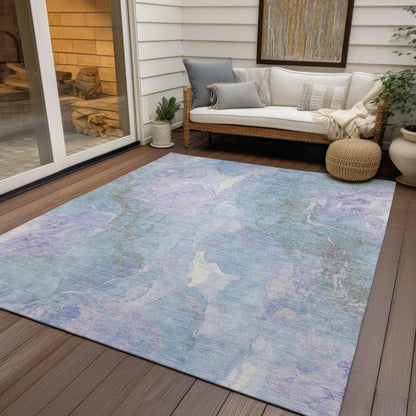 Naelain Sky Washable Indoor-Outdoor Rug