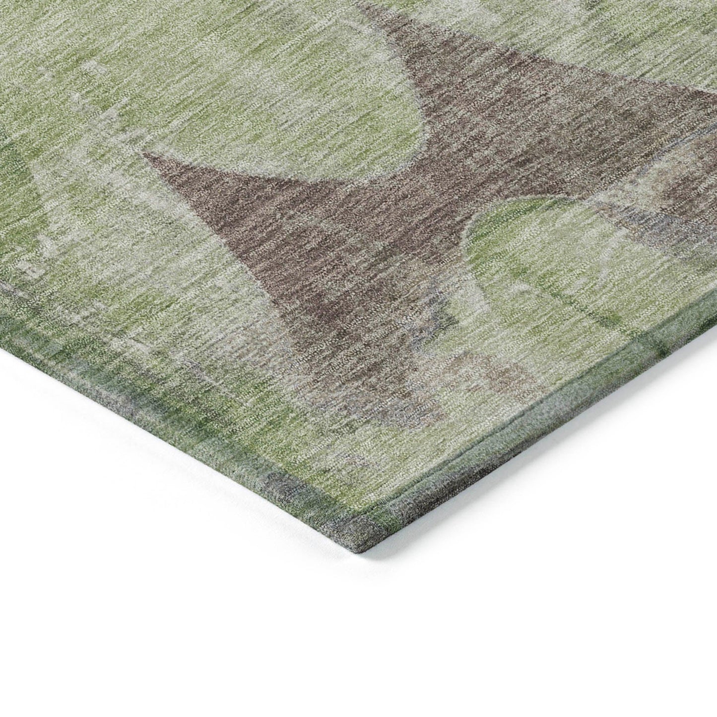Naelara Green Washable Indoor-Outdoor Rug
