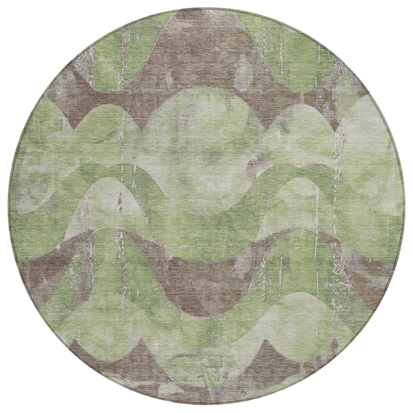 Naelara Green Washable Indoor-Outdoor Rug