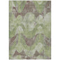 Naelara Green Washable Indoor-Outdoor Rug