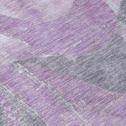 Naelara Purple Washable Indoor-Outdoor Rug