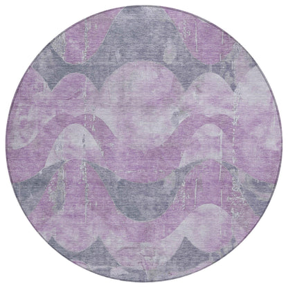 Naelara Purple Washable Indoor-Outdoor Rug