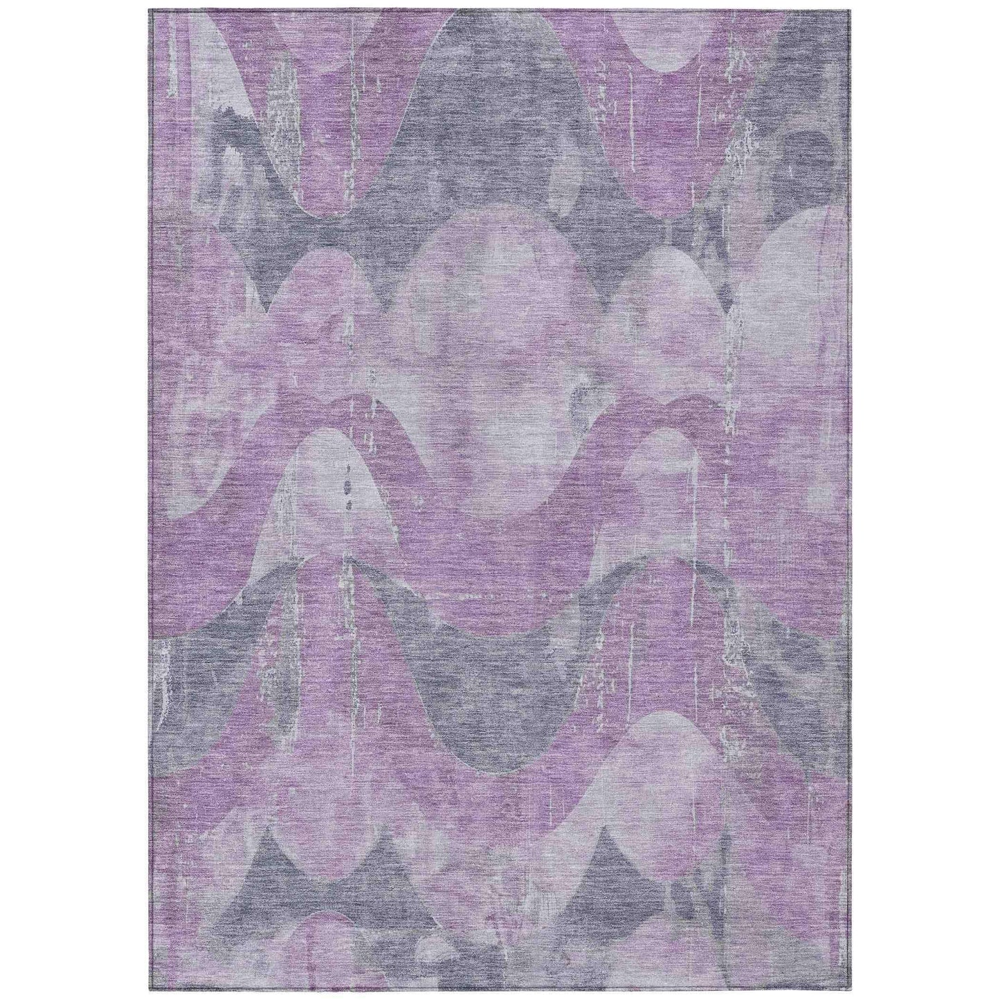 Naelara Purple Washable Indoor-Outdoor Rug