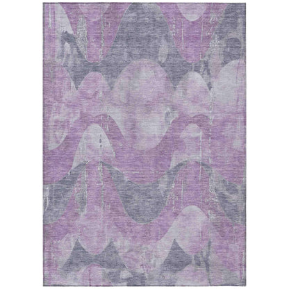 Naelara Purple Washable Indoor-Outdoor Rug