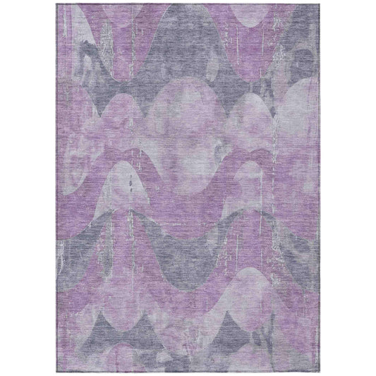 Naelara Purple Washable Indoor-Outdoor Rug